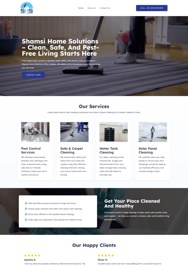 shamsi home solution website