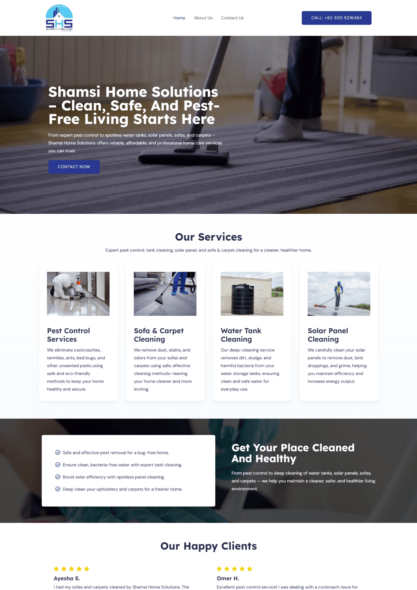 Home shamsi home solution website