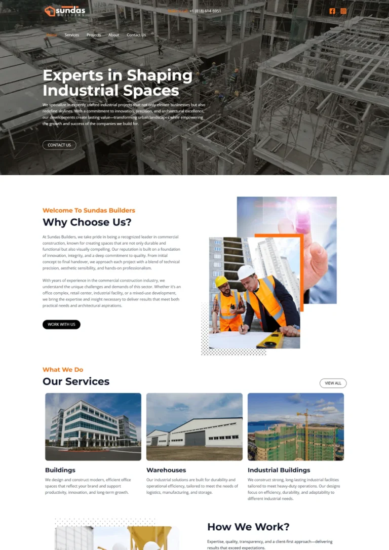 sundas builders website